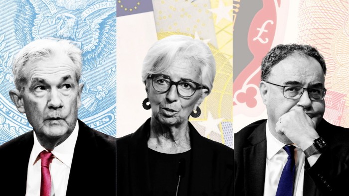 Christine Lagarde, Jay Powell and Andrew Bailey